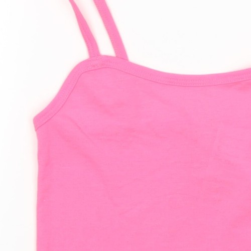 H&M Womens Pink Polyester Blend Cropped Tank Size XS Mock Neck - Picture 9 of 12
