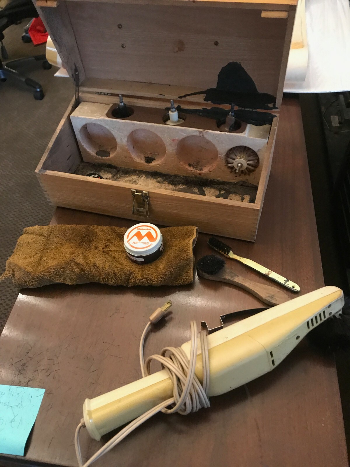 Vintage General Electric Shoe Polish Kit Gem