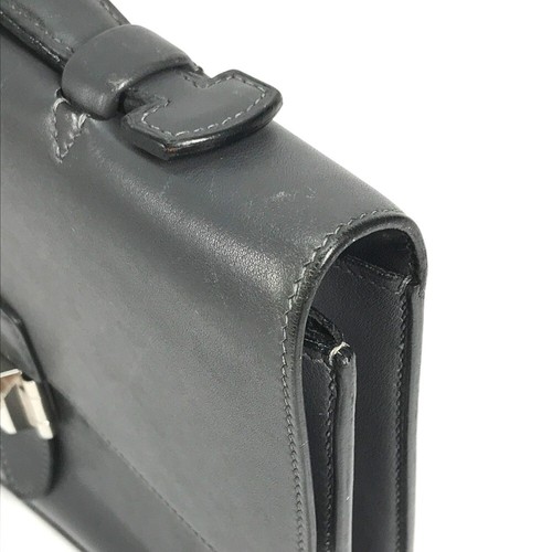 HERMES Sac Adeptech 27 Briefcase Hand Bag Business bag VeauSwift Graphite K□ - Picture 8 of 15