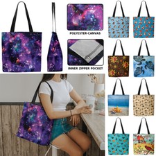 Big Tote Bag With Inner Pocket Women Canvas Shopping Tote Bags Shoulder Bag