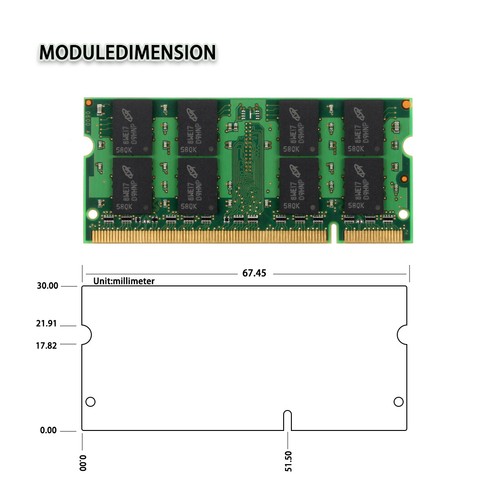 Crucial 4GB 2X 2GB PC2-5300S DDR2 667Mhz 200Pin 1.8V SODIMM Laptop Memory RAM,* - Picture 2 of 10