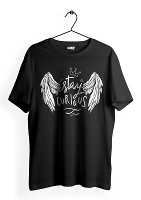 Angel Urban Streetwear Style T-Shirt Short Sleeve T-Shirt Black