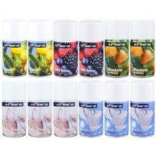 12 x AIRSENZ Air Freshener Automatic Dispenser Aerosol Cans Spray Refill Can Mix