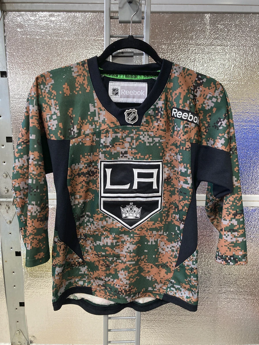 Los Angeles Kings Hockey Jersey - Youth S/M - LA - Camo Military - Reebok -  NHL