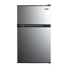3.2 Cu Ft Two Door Mini Fridge with Freezer, Reversible Door, Dorm, Office New