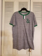 Dogfish Head Beer Gray Ringer T-Shirt Chesapeake & Maine Womens Size XL NWT!