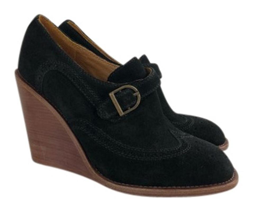SEE BY CHLOE 39.5 9 9.5 Black Suede Wedges shoes Buckle SEE BY CHLOE 39.5 9 9.5 Black Suede Wedges shoes Buckle