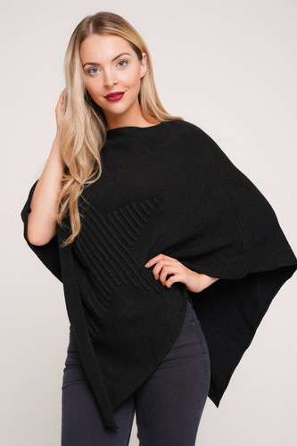 Poncho Jersey Estrella Acanalado Tejido Invierno Informal Lagenlook Italiano Damas Mujeres - Imagen 38 de 61