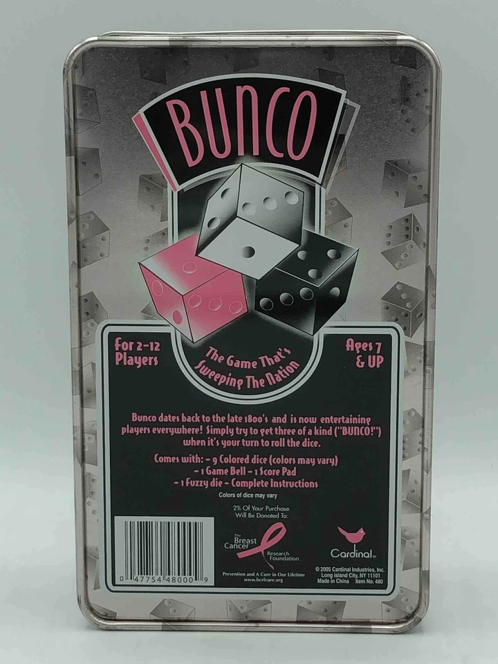CARDINAL INDUSTRIES, Bunco Social Dice Game Complete Set,pink & black - Image 2 of 4