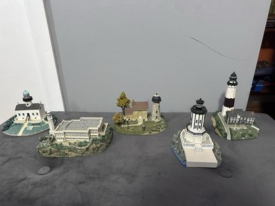 Lot of Five Danbury Mint Lighthouses. Great Condition No Boxes