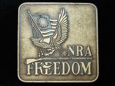 QC01122 VINTAGE 1976  NRA FREEDOM  NAT'L RIFLE ASSOCIATION BICENTENNIAL BUCKLE