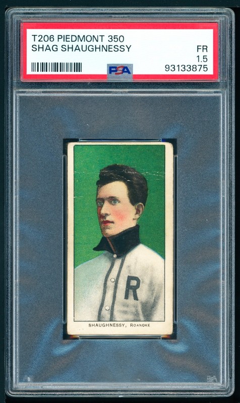 1909-11 T206 Piedmont SL Southern League - SHAG SHAUGHNESSY PSA 1.5 Tough Card