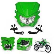 Dirt Bike Headlight,Motorcycle Head Light Universal for KLX230R KLX300R green