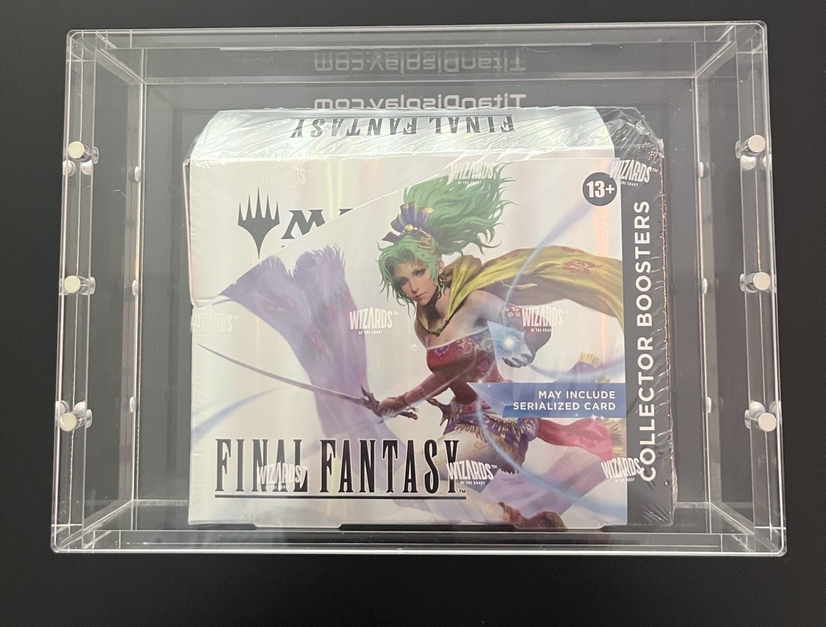 mtg final fantasy case Acrylic Display Case Magnetic FITS Final Fantasy Collector Booster Box  Magic MTG