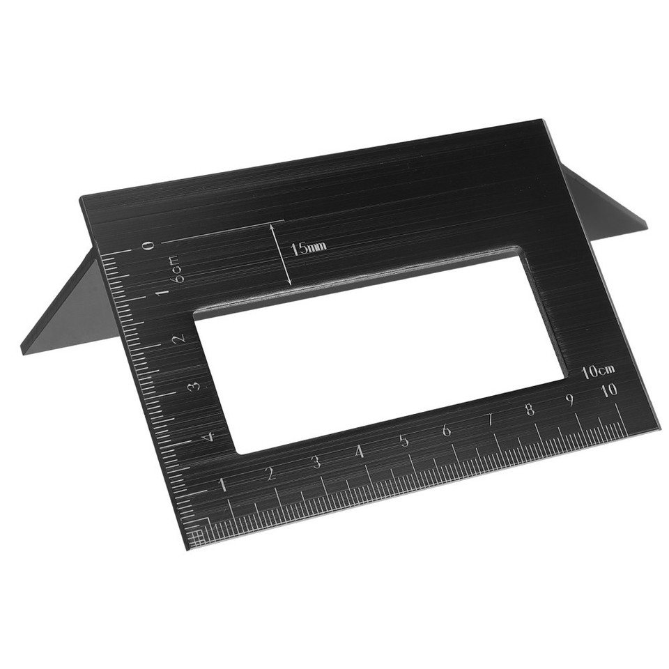 Multifunction Ruler Tool Aluminum 45 90 Degree Triangle Ruler Multi Function Woodworking Tool ...