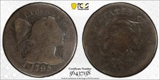 1795 Liberty Cap Cent 1C Plain Edge PCGS AG 03 #7158