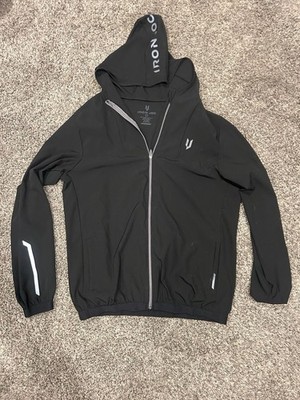 Iron Joc Men's Black Performance Training Jacket Hooded Jacket Size Large