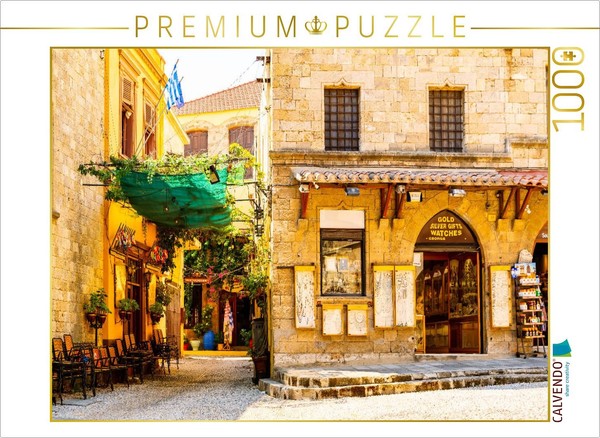 Calvendo Puzzle Old Town Of Rhodes | 1000 Pieces, Finished Size 25.2 × 18.9 In (-image