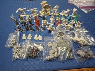 Unpainted Miniatures Lot 5 Reaper Bones Dungeons And Dragons Extras