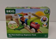 BRIO My First Railway Beginner Pack 33727 Wooden Train Set 18 Pieces