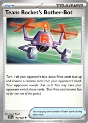 Team Rocket's Bother-Bot 172/182 Destined Rivals Uncommon Trainer