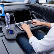 Folding Tray Desk for Laptop in Vehicle with 10kg Weight Capacity 65x37cm