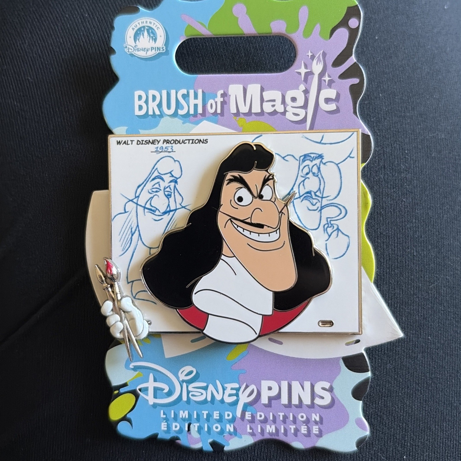 Captain Hook Brush Of Magic pin Disney Le
