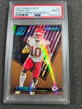 🌟2022 Panini Zenith Tyreek Hill Artist Proof Platinum #1/1 SSP PSA 8 Chiefs