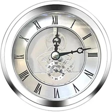 Transparent Mini Clock Insert 4 1/16 Inch (103Mm) round Quartz Clock Fit-Up Move