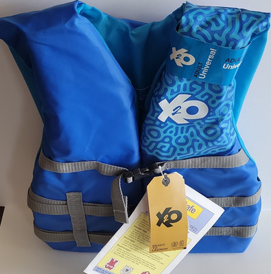 X20 Sports 200 Adult Universal Life Vest Blue Polyester US Coast Guard Approved
