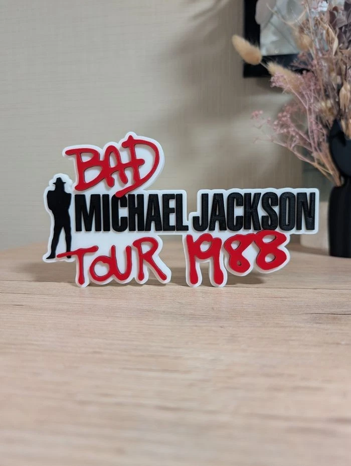 Michael Jackson Bad Tour Logo Décoratif 20cm - Photo 1/4