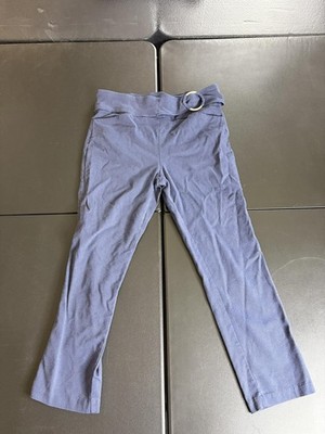 Maurices Pants Womens Medium Blue Ring Belt Pull On Stretch Slim Leg Office