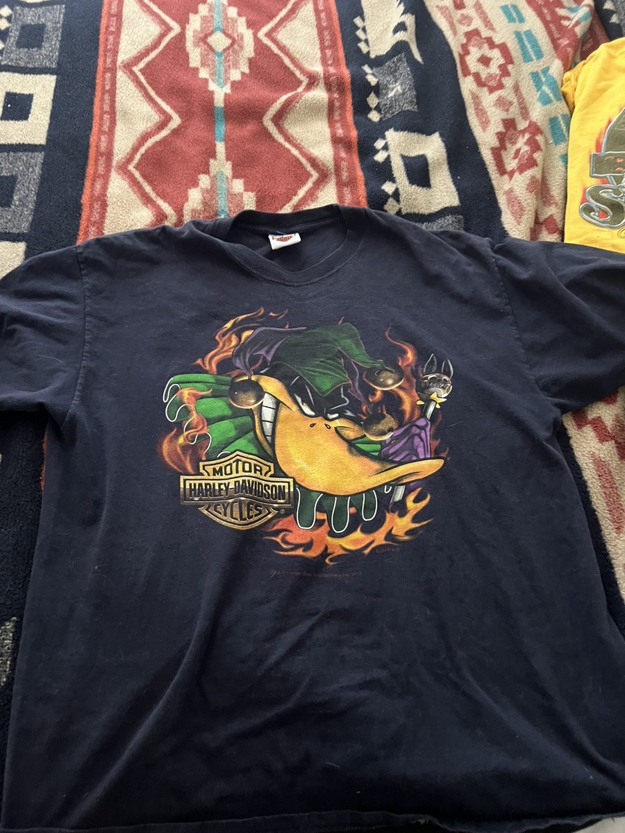 Vintage Harley Davidson Daffy Duck Looney Tunes Warner Bros