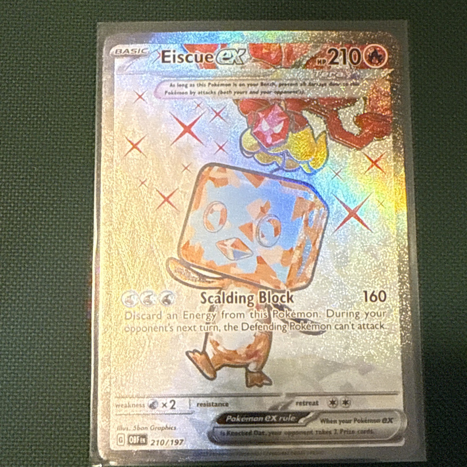 Eiscue 210/197 Obsidian Flames UR Holo Pokemon Card NM+