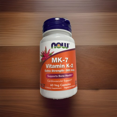 #ad NOW Foods Vitamin MK 7 K 2 Extra Strength 300 mcg 60 Veg Capsules EXP 04 26 EXP $11.95