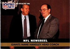  1991 Ray Handley Giants 685 National Football League Sports Trading Card