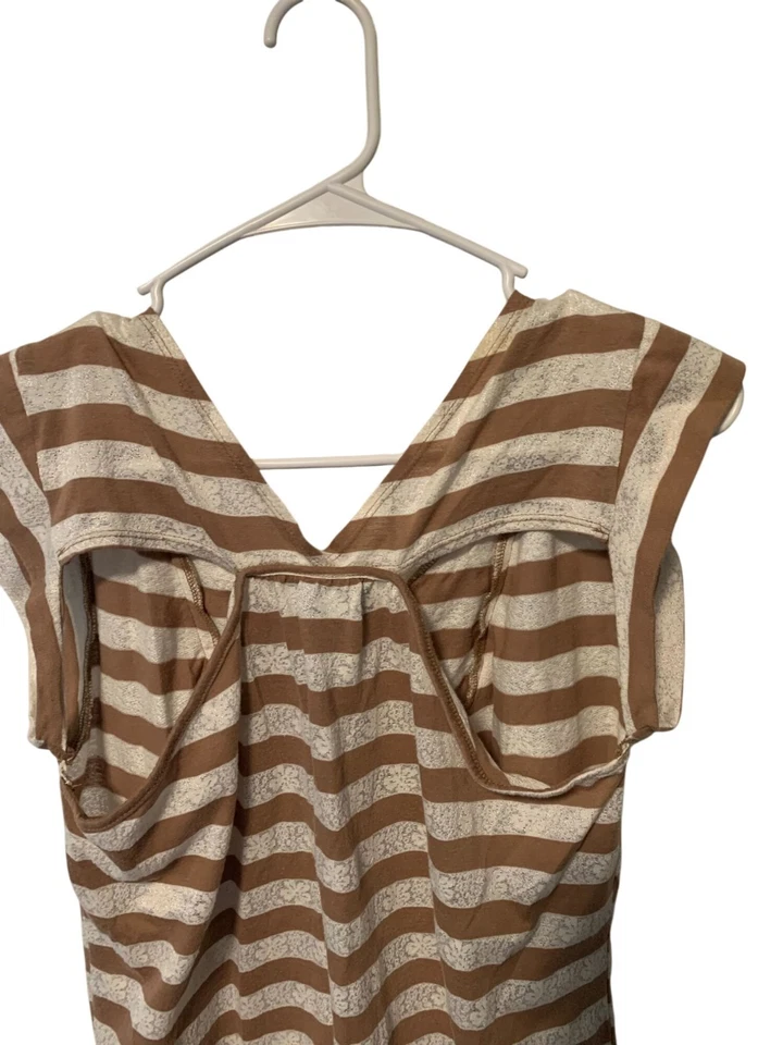 Camisa Top Vintage Y2k Autoestima Niñas Talla XL Cuello en V Blanco Tostado Floral Encaje Foto 4 de 4