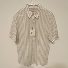 Calvin Klein Men  s Shirt Button-Up Size M 100 Cotton White Short Sleeve NWT