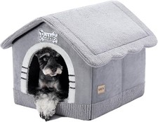 Indoor Dog House with Frame Large Dog Cave Bed Insulated Cozy Pet House