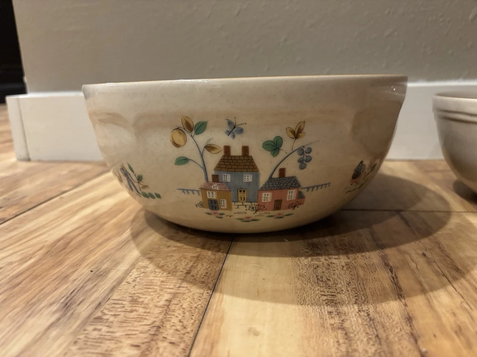 Heartland International gres 3 piezas cuencos para servir granja rural Foto 2 de 4