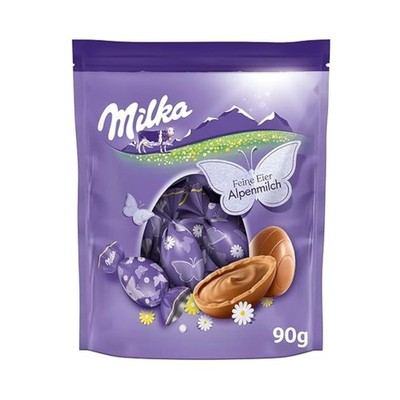 Milka Alpenmilch Schokoladeneier mit cremiger Füllung Packung 90g