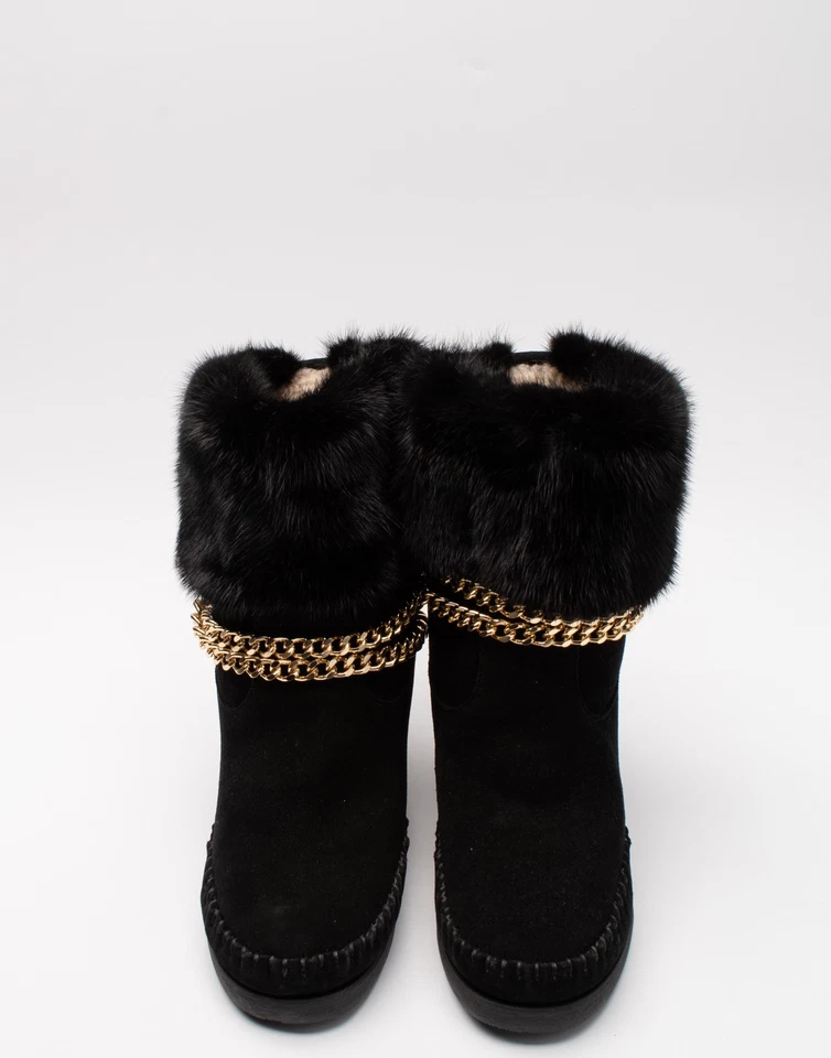 Bottes de neige en cuir KARMA OF CHARME US8 UK5 EU38 chaînes fabriquées en Italie PRIX CONSEILLÉ 268 € - Photo 3/4