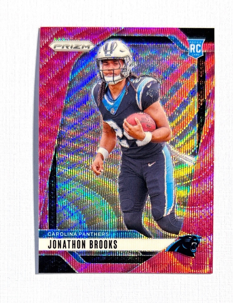 Jonathon Brooks ~ 2024 Panini Prizm ~ Rookie Pink Wave Prizm #357