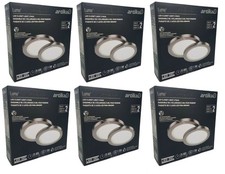 12-Pack Artika Lumo 8" LED CLOSET LIGHT Round Flat Motion Sensor Brushed Nickel