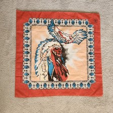 Vintage Springs Tribal Native American USA Bandana Handkerchief Eagle RN16463
