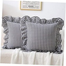 2 Pack 18 x18 inches Black/White 18" x 18" Pack of 2 Black/White Plaid