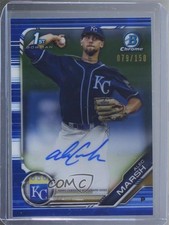 2019 Bowman Draft Chrome Pick Blue Refractor 79/150 Alec Marsh #CDA-AMA Auto 7c5