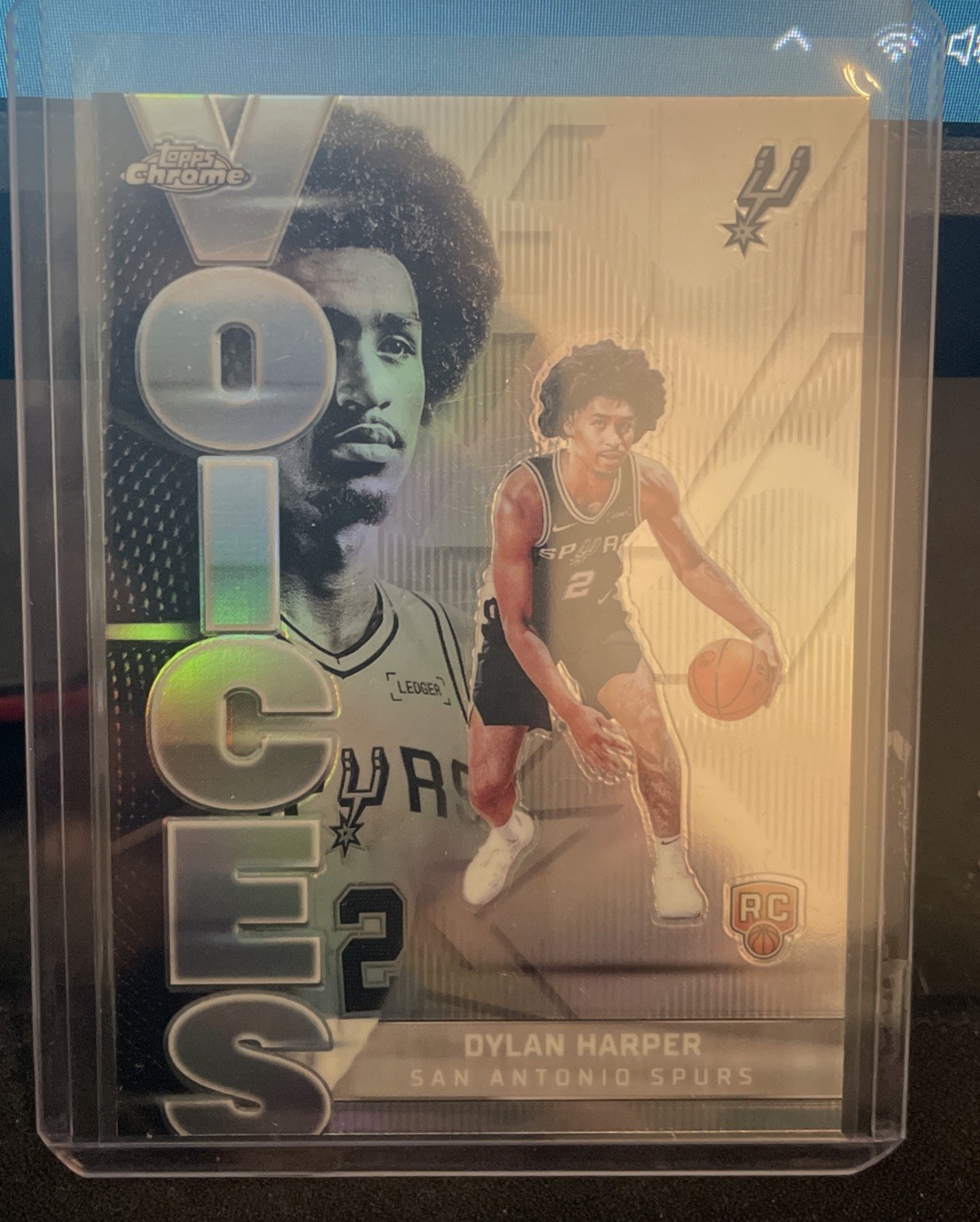 2025-26 Topps Chrome Dylan Harper Voices Holo Refractor RC Spurs Rookie VS-7
