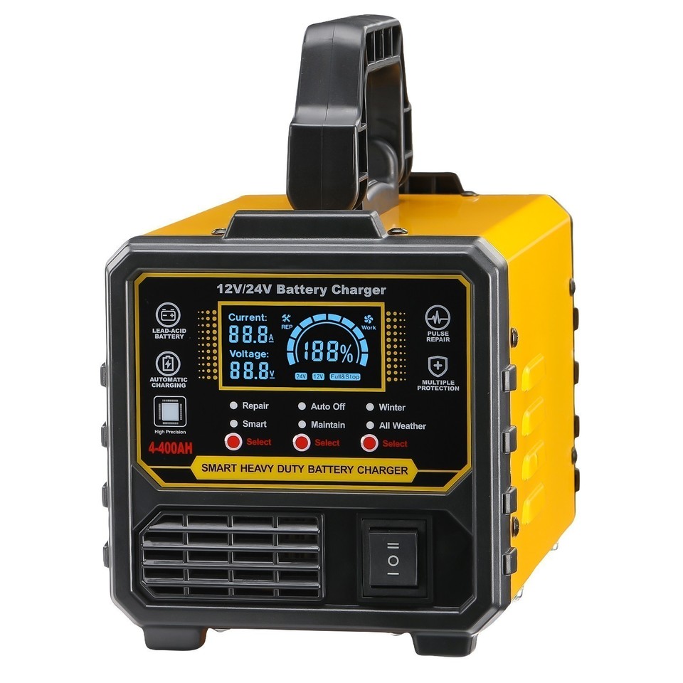 Geartronics 9926646 Heavy Duty Smart Battery Charger – 12V/24V Automatic Pulse Repair