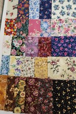 52 pc Lot of 5" Quilt Fabric Square Precuts LARGE Florals 2 Each of 26 Designs